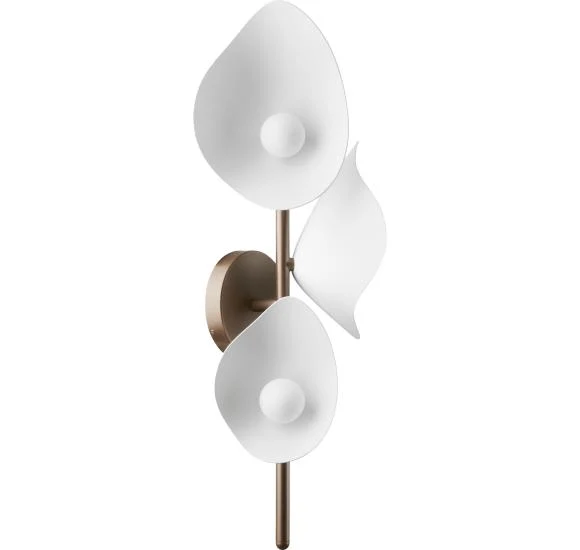 FLORII 3 VÆGLAMPE MØRK BRONZE/HVID