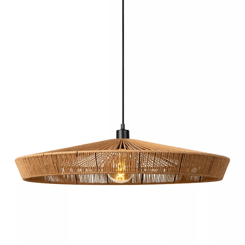 Lustre suspension style japonais rotin pour Cuisine
