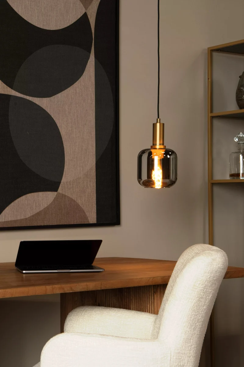 Luminaire suspension en verre noir Cuisine