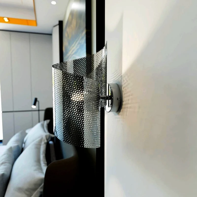 Applique LED spirale noire
