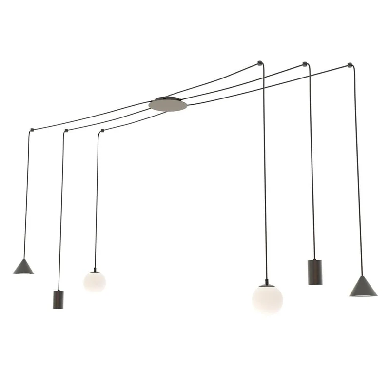 Plafonnier Suspension Noir Salon