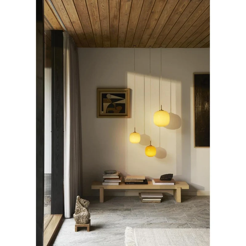 VL45 RADIOHUS - PENDEL Ø175 - GLOSSY AMBER GLAS - LOUIS POULSEN