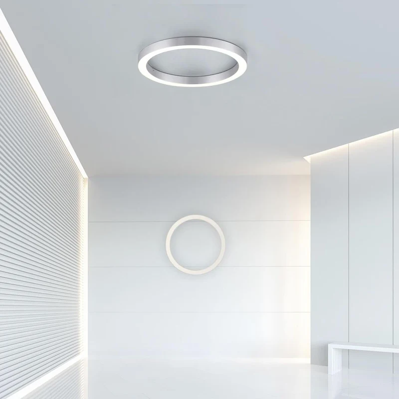 PURE-LINES LOFTSLAMPE LED BØRSTET ALU MED FJERNBETJENING