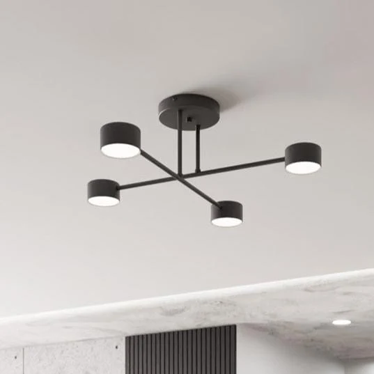 Plafonnier Contemporain Noir pour Salon