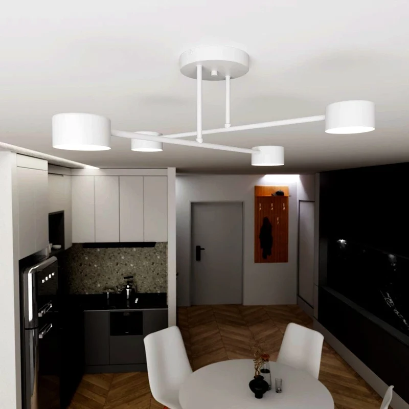 Plafonnier Contemporain Noir pour Salon