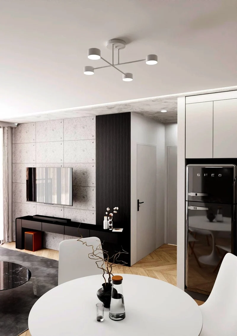 Plafonnier Contemporain Noir pour Salon