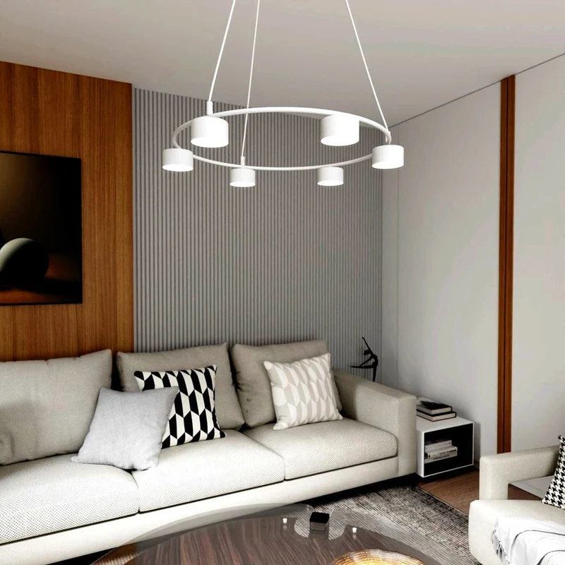 Lustre blanc pour Chambre Hotel