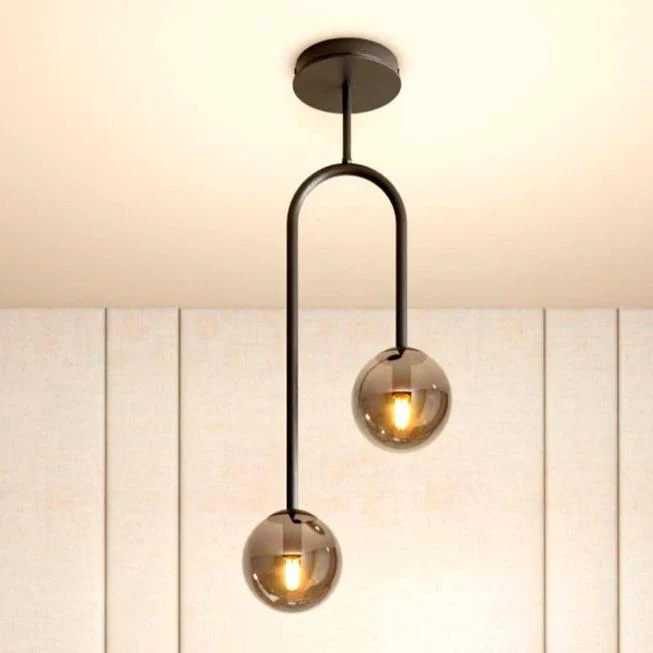 Suspension lumineuse noir pas cher pour Bureau
