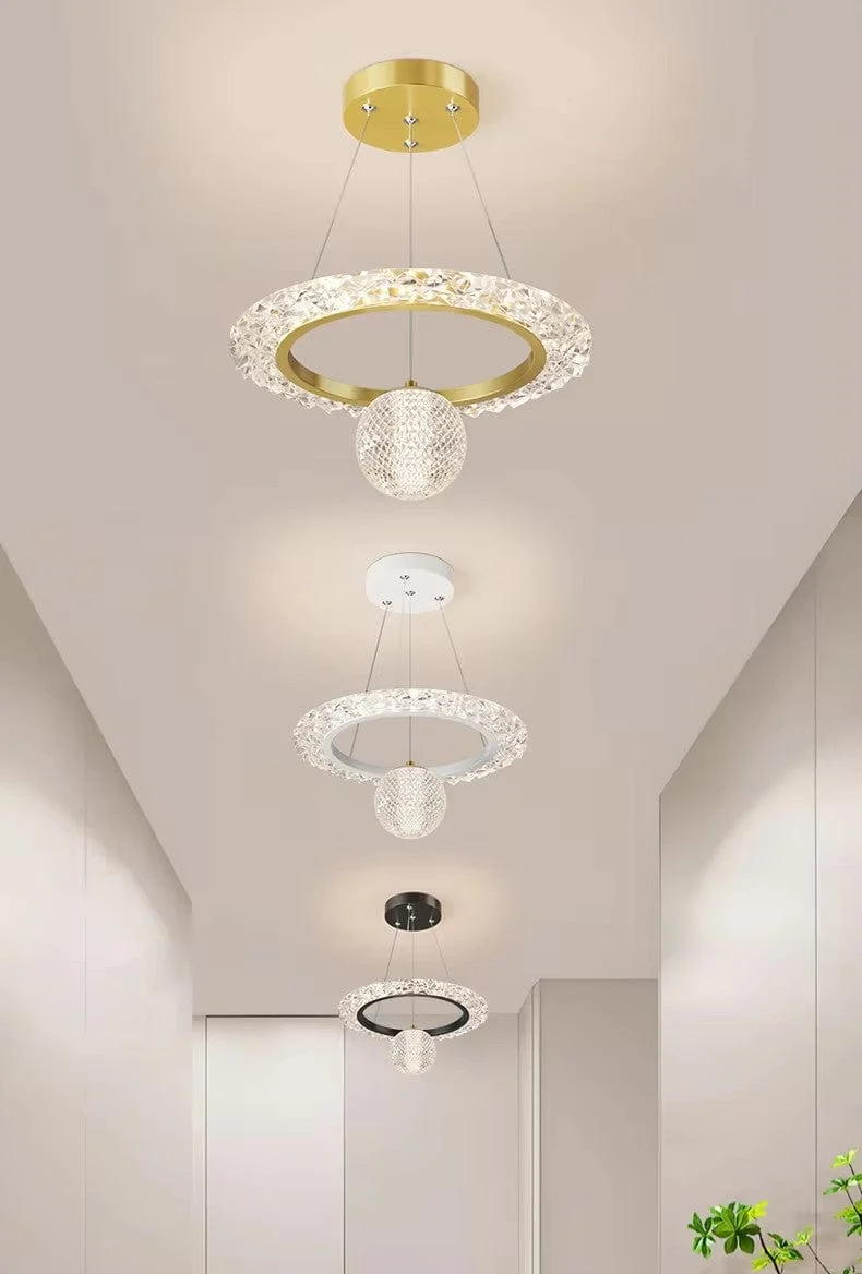 Luminaire noir design LED Chambre