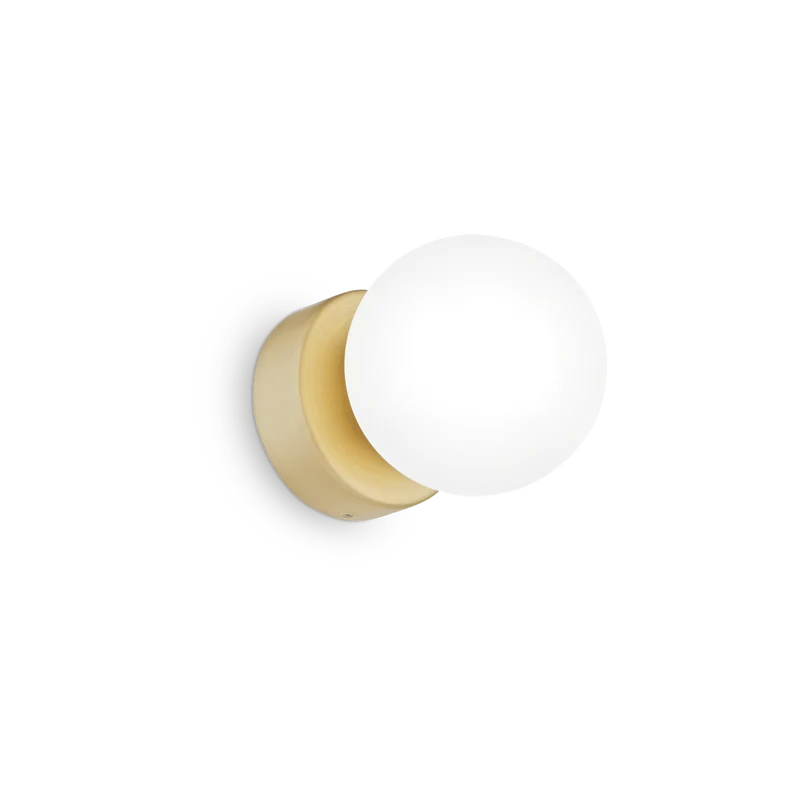 Lampe doré boule bouton laiton