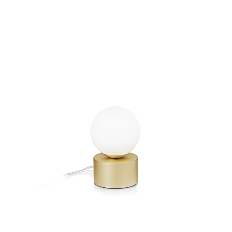Lampe doré boule bouton laiton