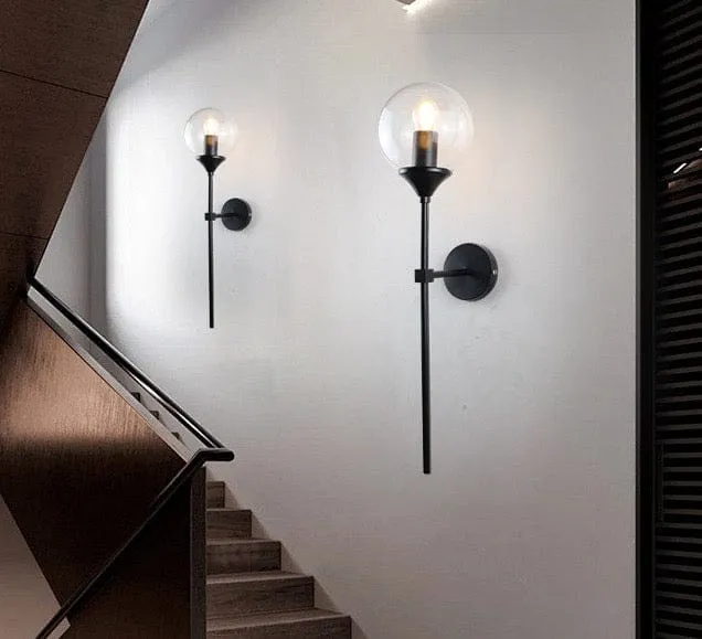 Applique Murale Noir Verre Couloir