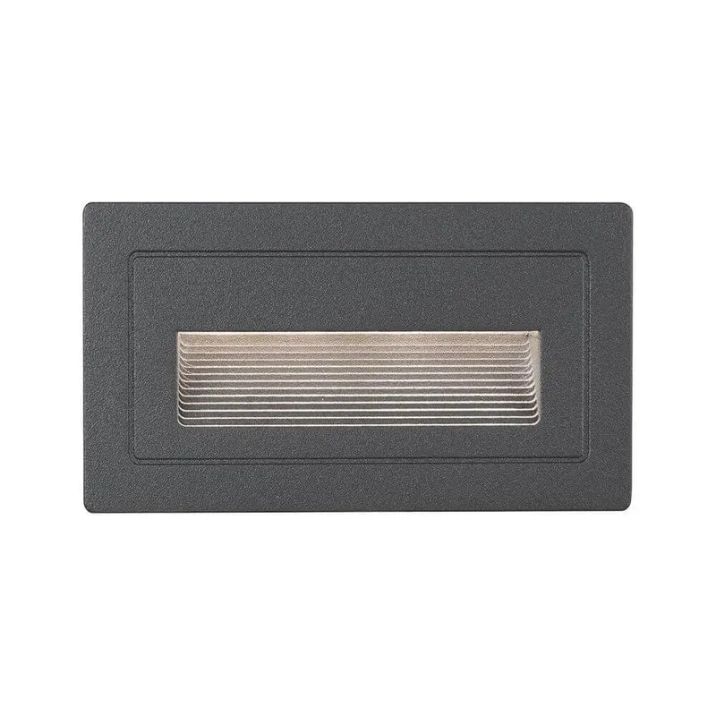 LED Außen Wandeinbauleuchte Long Schwarz IP65