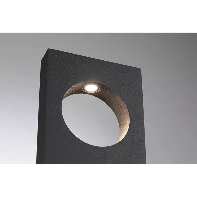 LED Pollerleuchte Ivo Grau Metall IP65