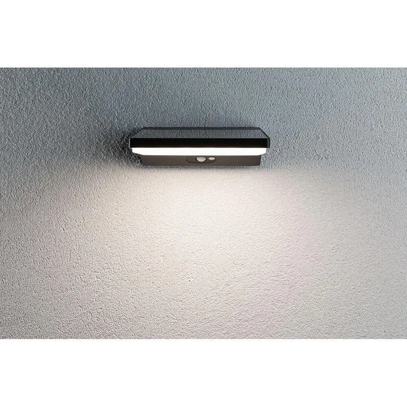 Solar LED Außenwandlampe Ronas Bewegungsmelder Grau