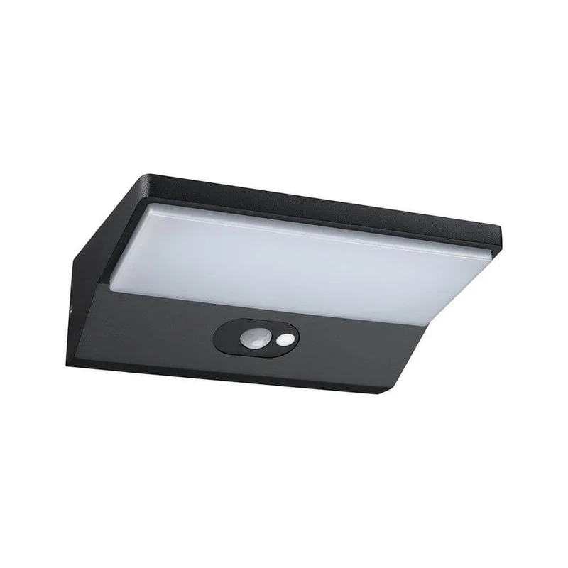 Solar LED Außenwandleuchte Ronas mit Sensor Dunkelgrau