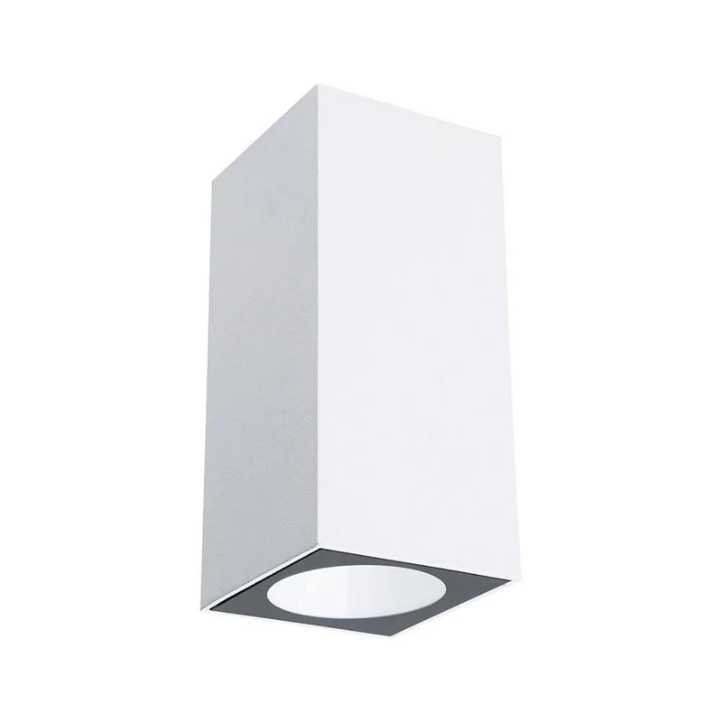 LED Außen Wandleuchte Flame Metall Weiß