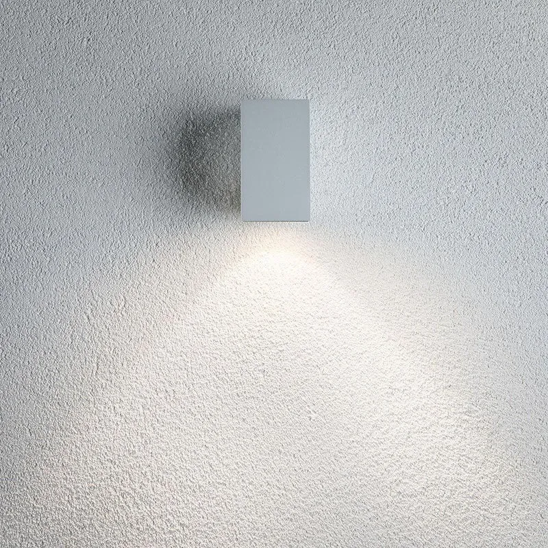 LED Außenwandleuchte Flame Weiß, Metall