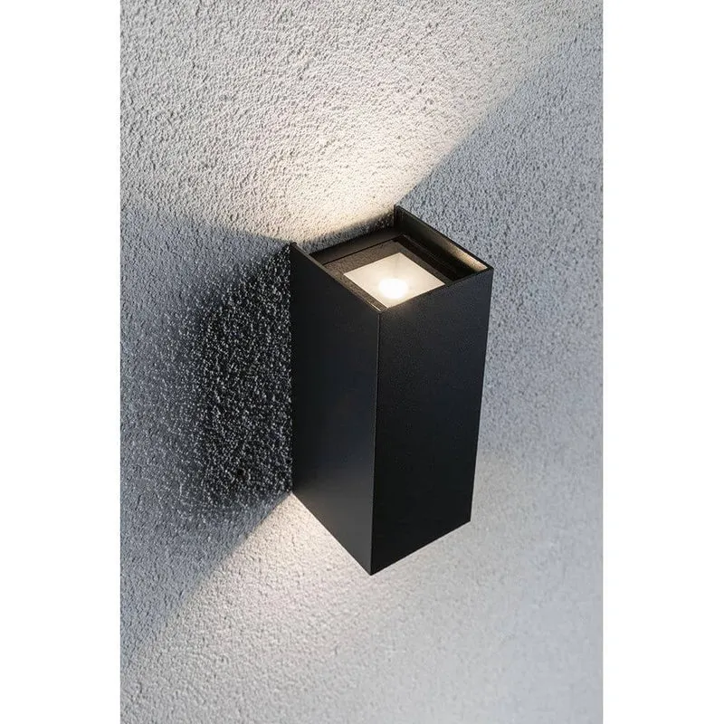 LED Außenwandleuchte Flame Eckig 65x70mm Anthrazit