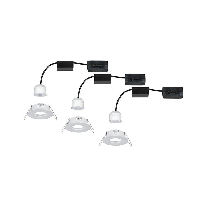 LED Einbauleuchte Nova Mini Basis-Set starr Rund 6,5cm Weiß-Matt