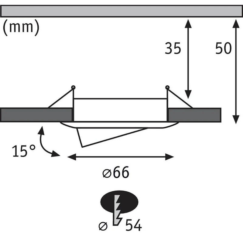 LED Einbauleuchte Nova Mini Basis-Set schwenkbar Rund 66mm