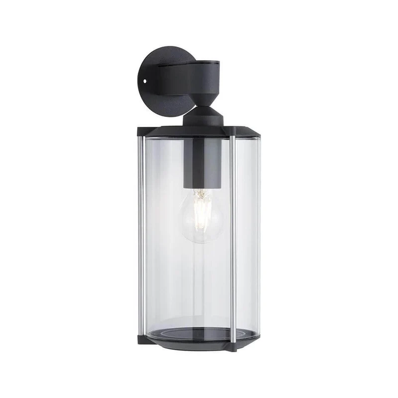 Außenwandleuchte Klassik Ø 16cm Glas Grau