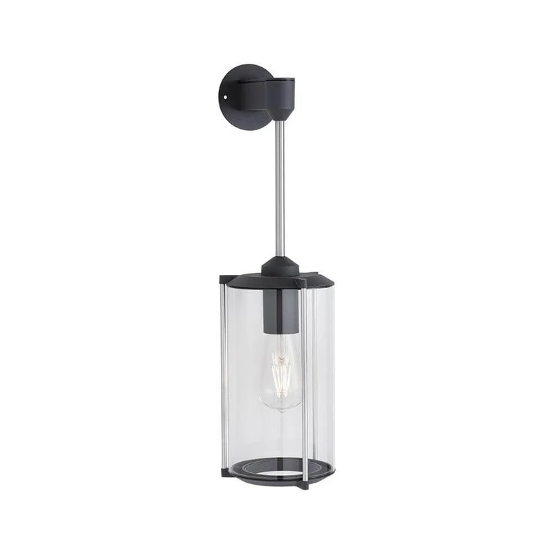 Glas Außenwandleuchte Classic Grau IP44