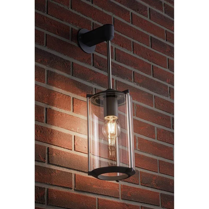 Glas Außenwandleuchte Classic Grau IP44