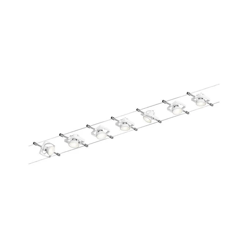 Seilsystem Tech Komplett-Set mit 7 Spots Weiß