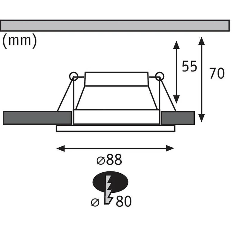 LED Einbauleuchte Cole LED Basis-Set Warmweiß Silber