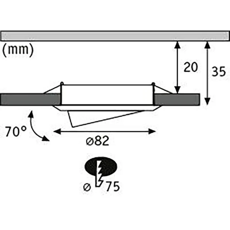 LED Einbauleuchte 3er-Set schwenkbar Rund 8,2cm Chrom-Matt