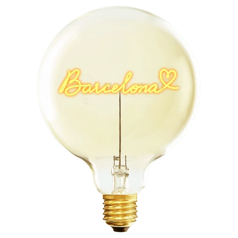 Ampoule décorative LED "Love Barcelona" - Message In The Bulb