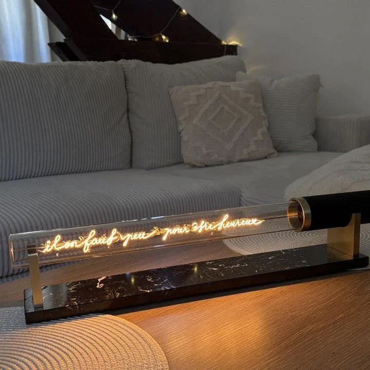 Ampoule décorative LED “Il en faut peu pour être heureux” – Message In The Tube