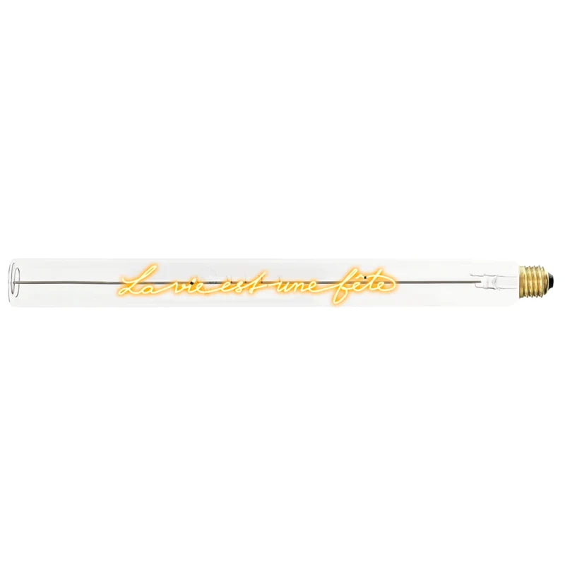 Ampoule décorative LED “La vie est une fête” – Message In The Tube