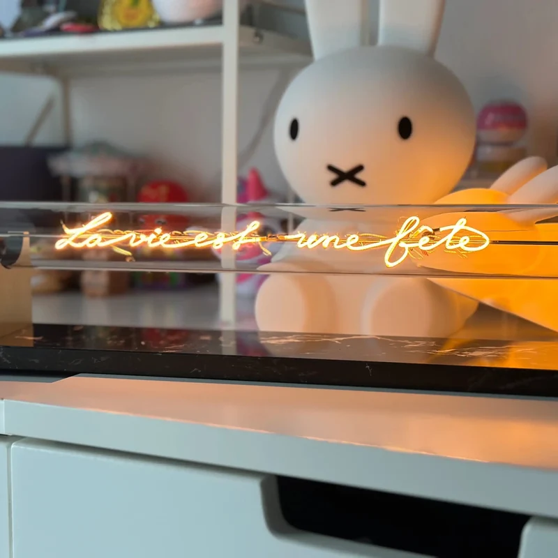 Ampoule décorative LED “La vie est une fête” – Message In The Tube