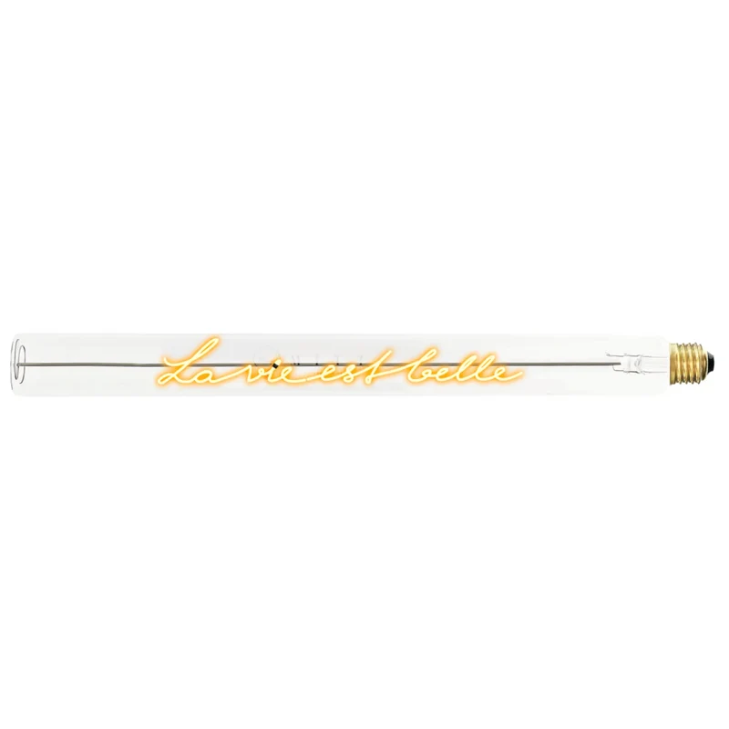 Ampoule décorative LED “La vie est belle” – Message In The Tube