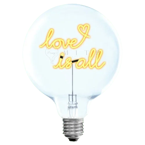Ampoule décorative LED sans fil "Love is All" - Message In The Bulb