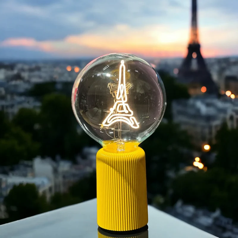 Ampoule décorative LED sans fil "Eiffel Tower" - Message In The Bulb