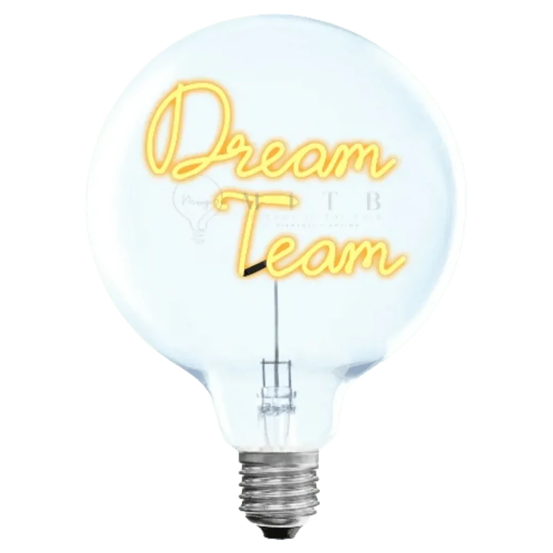 Ampoule décorative LED sans fil "Dream Team" - Message In The Bulb