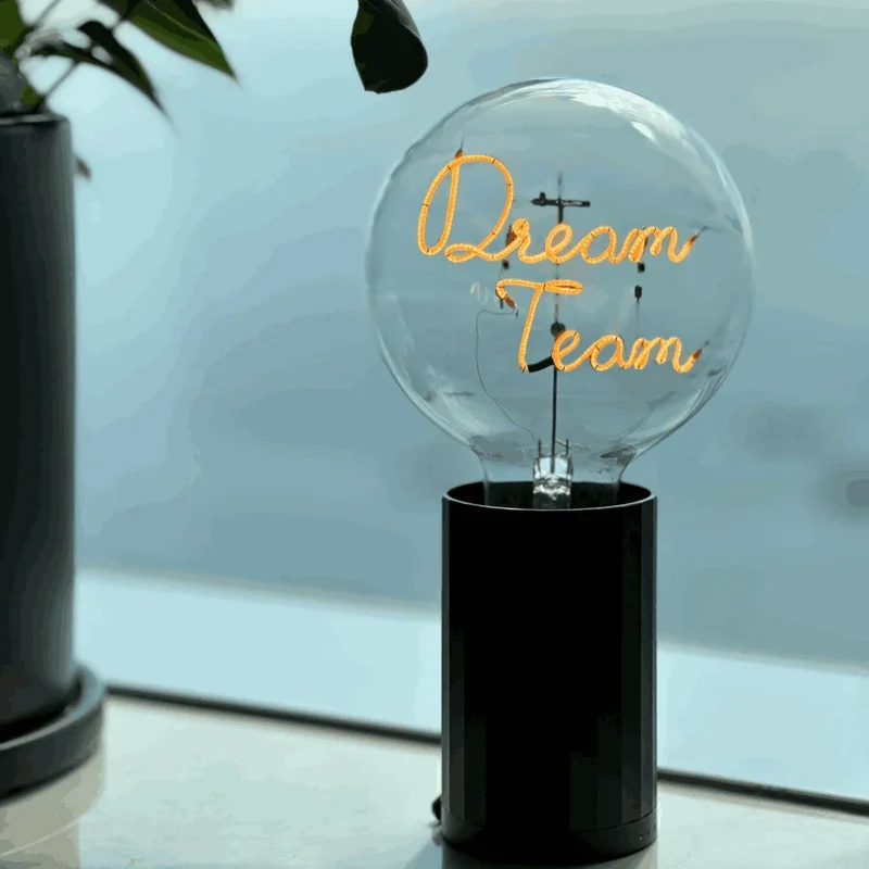Ampoule décorative LED sans fil "Dream Team" - Message In The Bulb