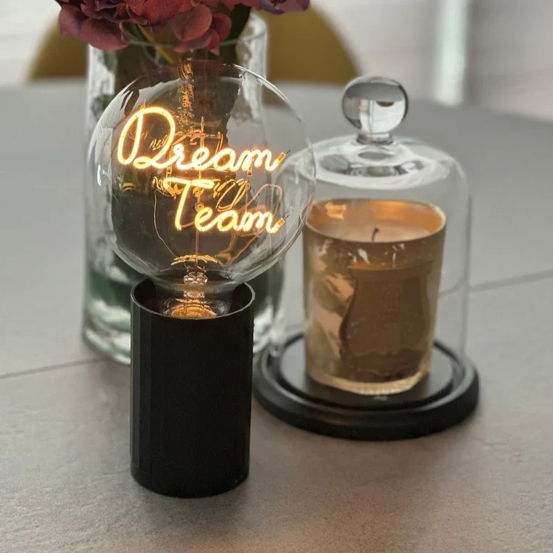 Ampoule décorative LED sans fil "Dream Team" - Message In The Bulb