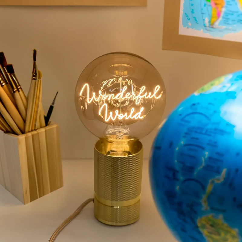 Ampoule décorative LED "Wonderful World" - Message In The Bulb