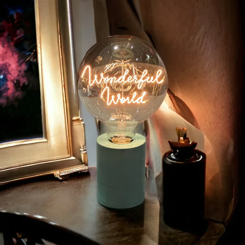 Ampoule décorative LED "Wonderful World" - Message In The Bulb