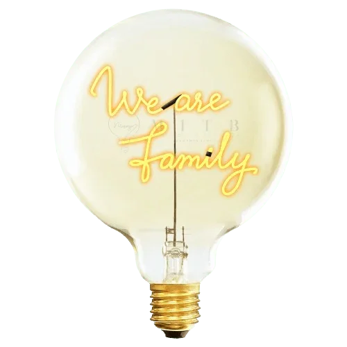 Ampoule décorative LED "We are Family" - Message In The Bulb
