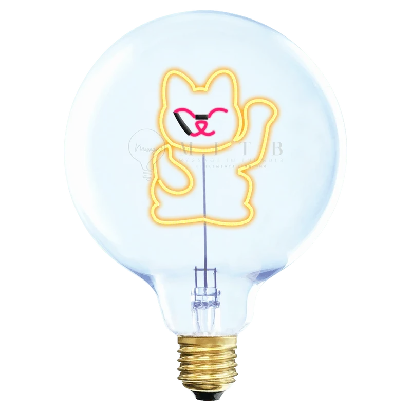Ampoule décorative LED "Lucky Cat" - Message In The Bulb