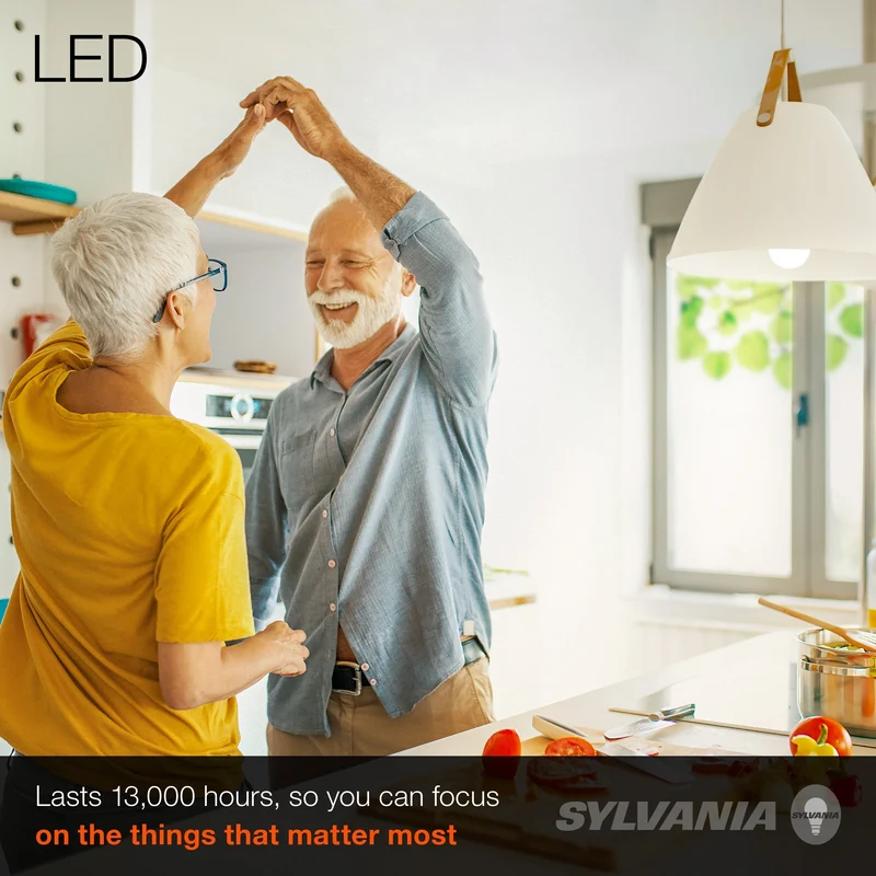 SYLVANIA LED Light Bulb, A19, 14W, 10 Year, Non-Dimmable, 5000K, Daylight - 12 Pk