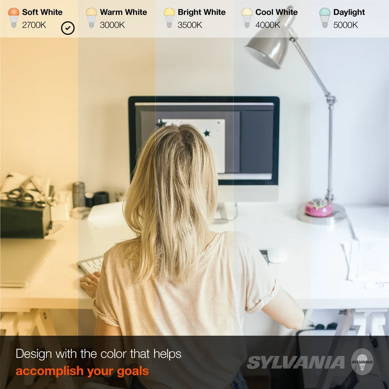 SYLVANIA LED Light Bulb, A19, 14W, 10 Year, Non-Dimmable, 5000K, Daylight - 12 Pk