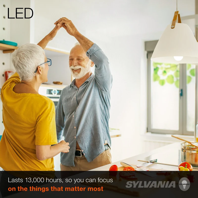 SYLVANIA LED Light Bulb, A19, 14W, 10 Year, Non-Dimmable, 5000K, Daylight - 4 Pk