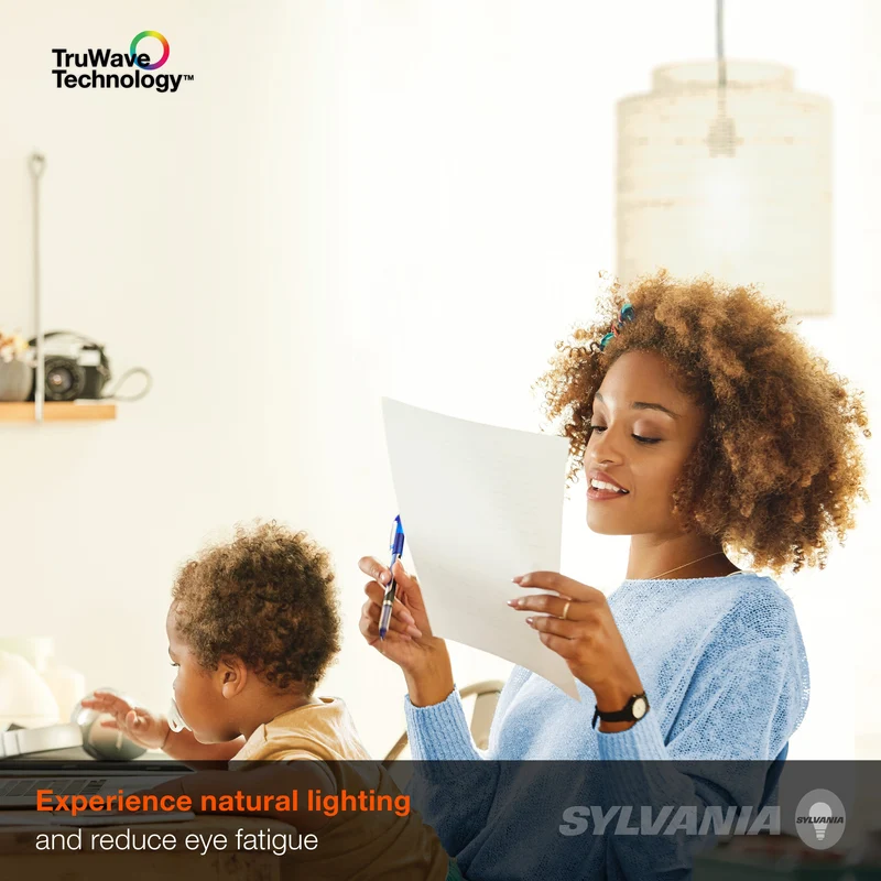 SYLVANIA LED TruWave Décor B10 Light Bulb, 60W, Candelabra Base, Dimmable, 2700K, Soft White - 2 PK