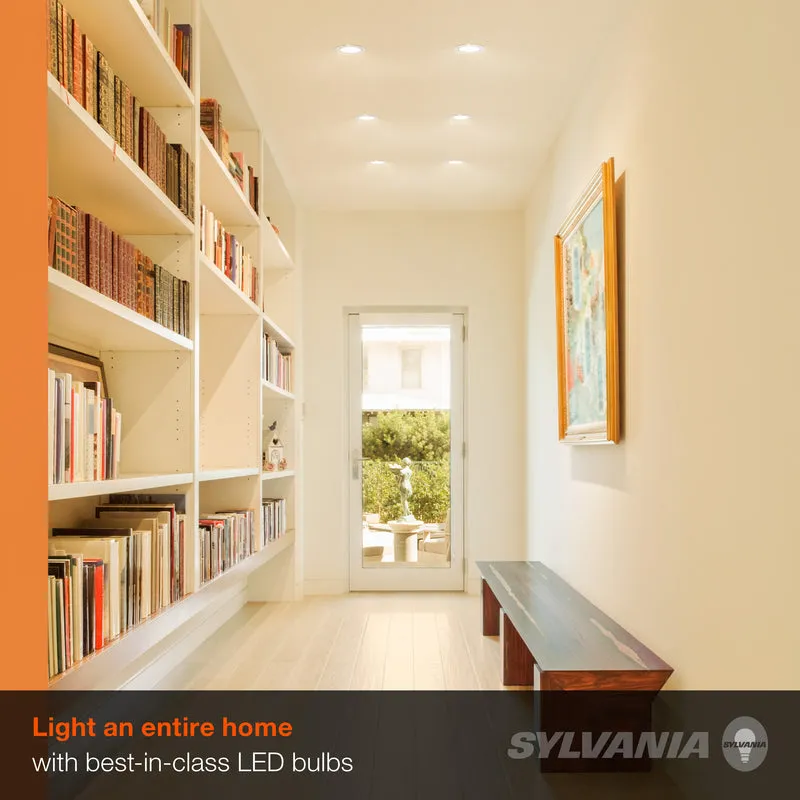 SYLVANIA LED BR40 Flood Light Bulb, 85W = 13W, 10 Year, Dimmable, 900 Lumens, Frosted Finish, 2700K, Soft White - 2 Pk